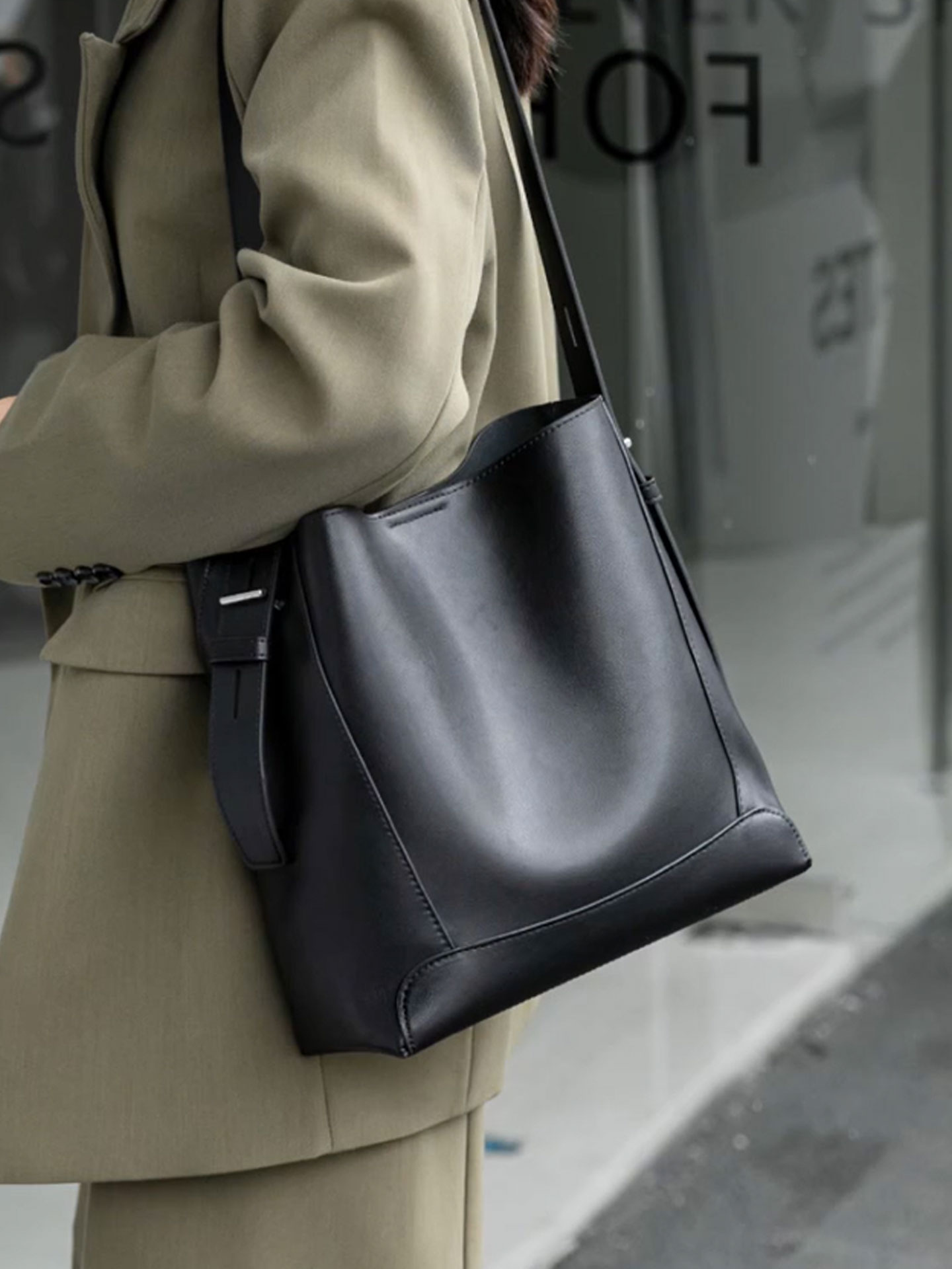 Luxury Bags Classy - Minimalist Women Genuine Leather Tote Bag,